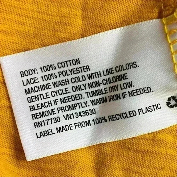 Ava & Viv Golden Yellow V-Neck Balloon Sleeve Cotton Light Weight Blouse Size14W - Picture 3 of 11